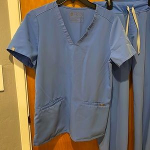 Figs Scrub SET S Ceil Blue Casma top & Kade pant